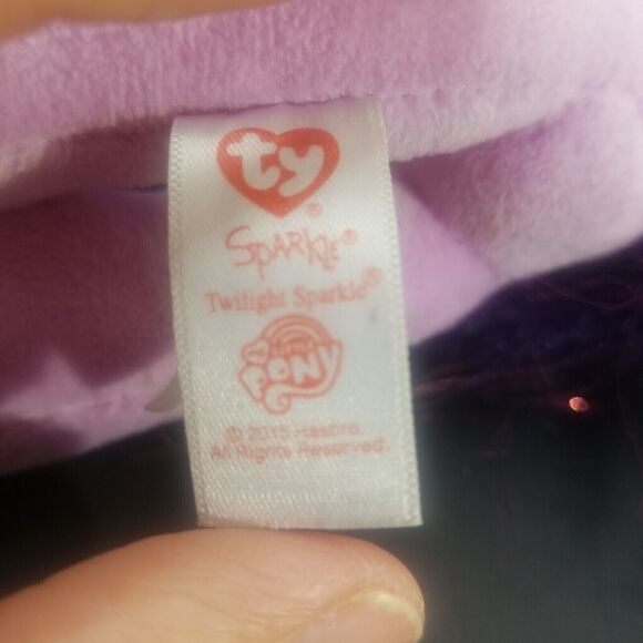 TY My Little Pony Purple Plush Twilight Sparkle Stuffed Toy 2015 8" Stuffy - Picture 5 of 8